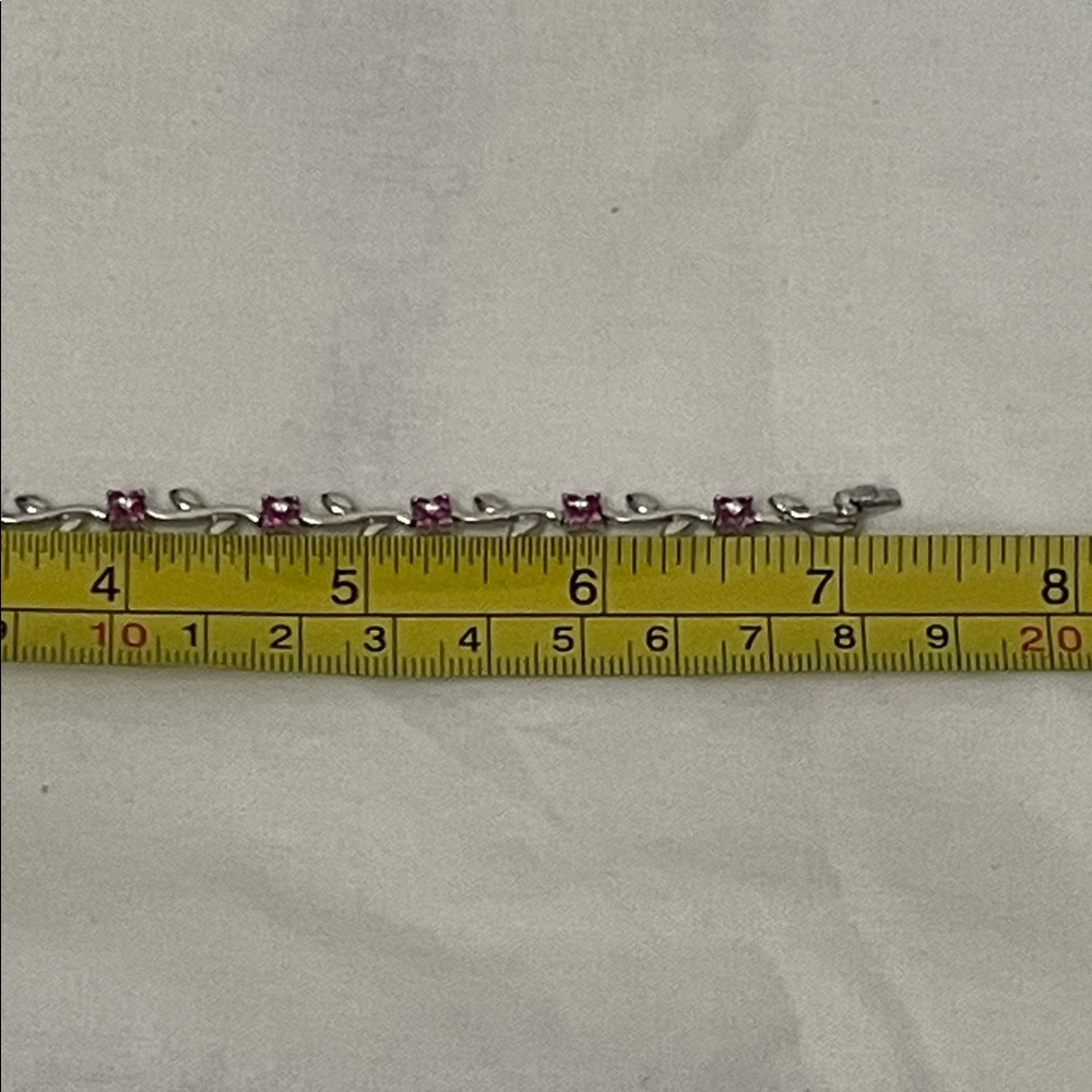 LeVian pink sapphire & diamond bracelet Rare! - Picture 4 of 5